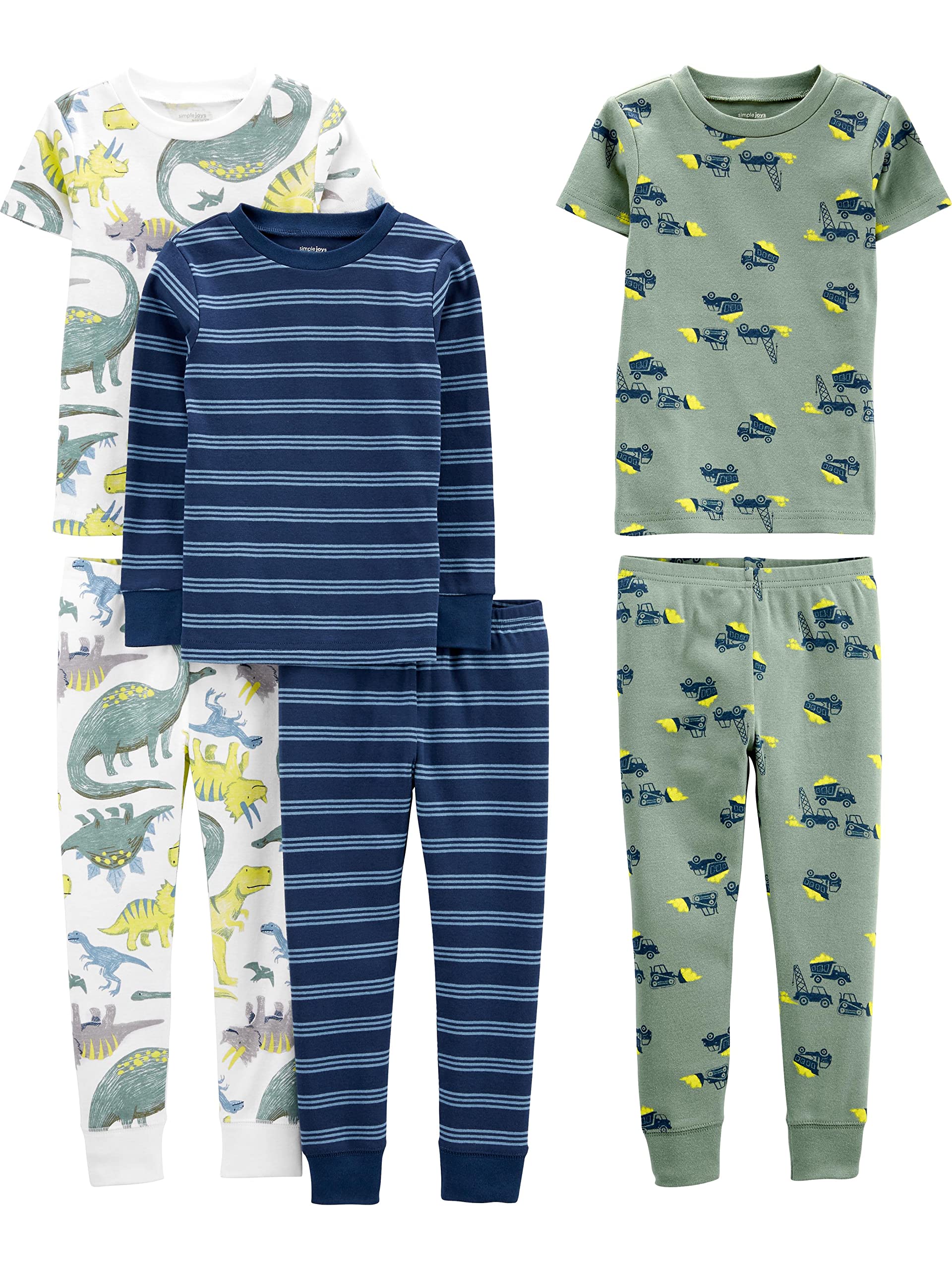 Simple Joys by Carter's Girls 6-piece Snug Fit Cotton Pajama Set