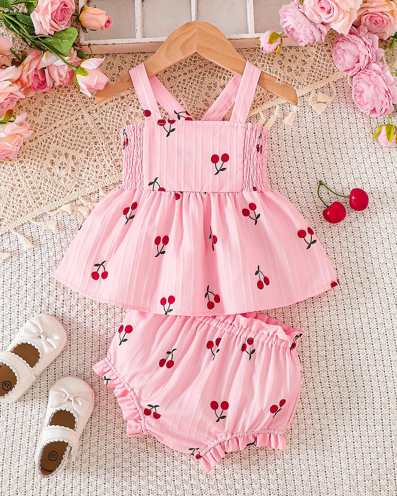 Newborn Baby Girl Clothes Summer Outfits Infant Ruffle Sleeveless Cute Bow Tank Tops 3 6 12 18 Months WEBE CLOTHING
