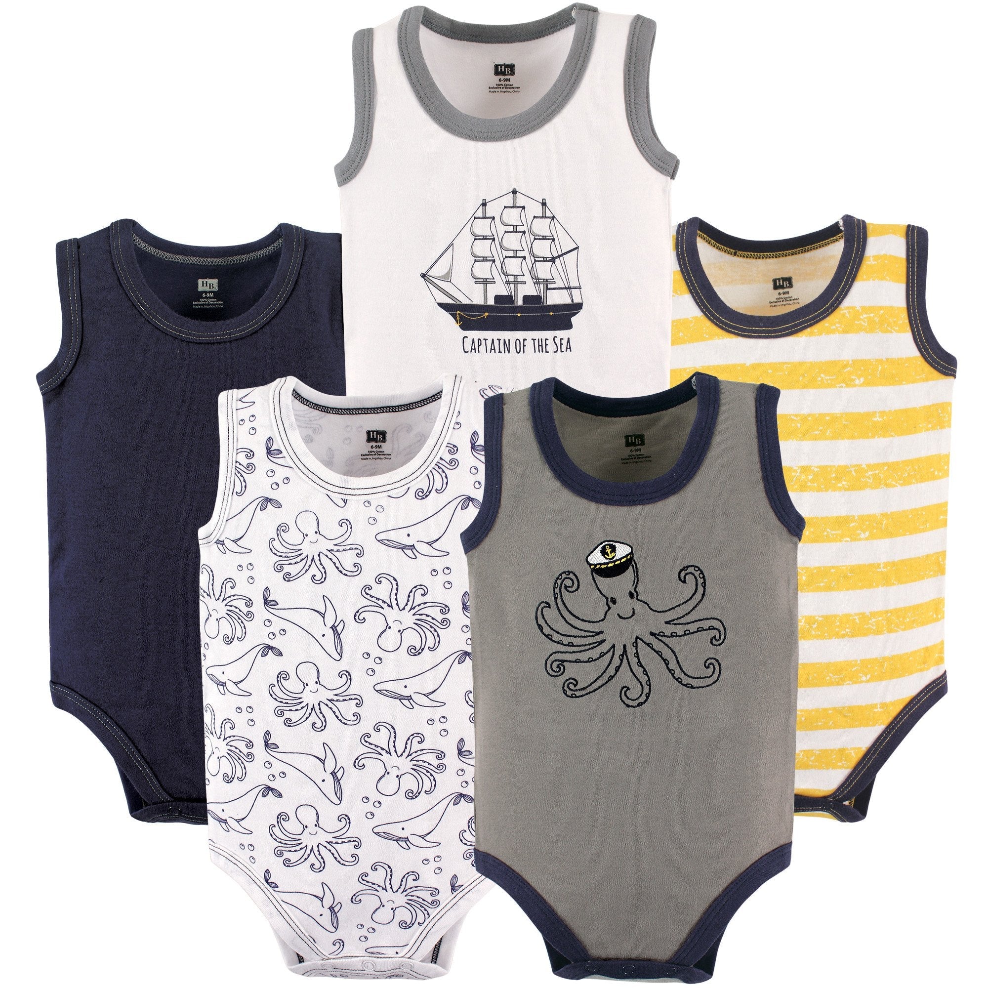 Hudson Baby Unisex Baby Cotton Sleeveless Bodysuits WEBE CLOTHING