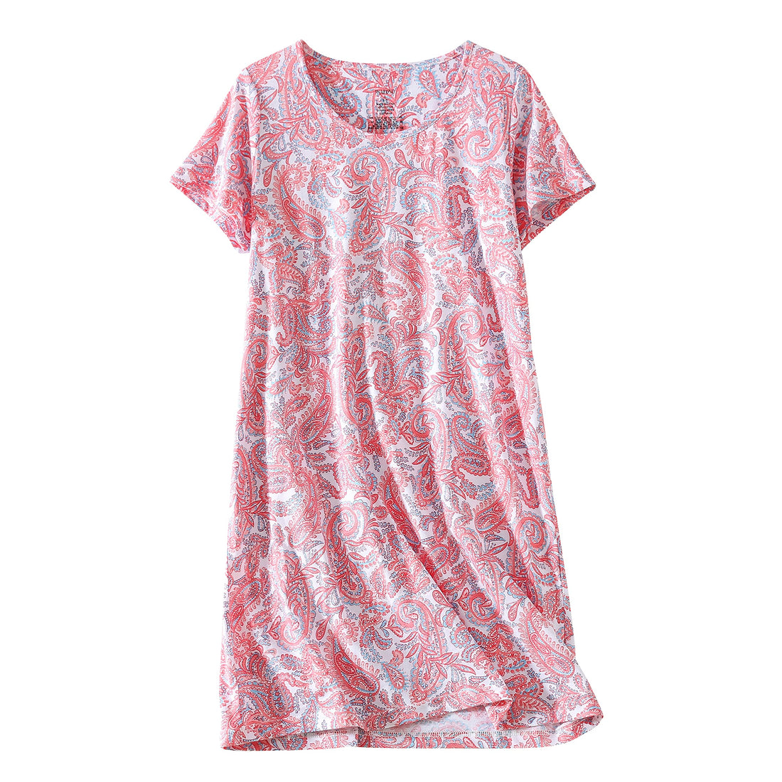 PNAEONG 3 Pack Women's Cotton Nightgown Sleepwear Short Sleeves Shirt Casual Print Sleepdress