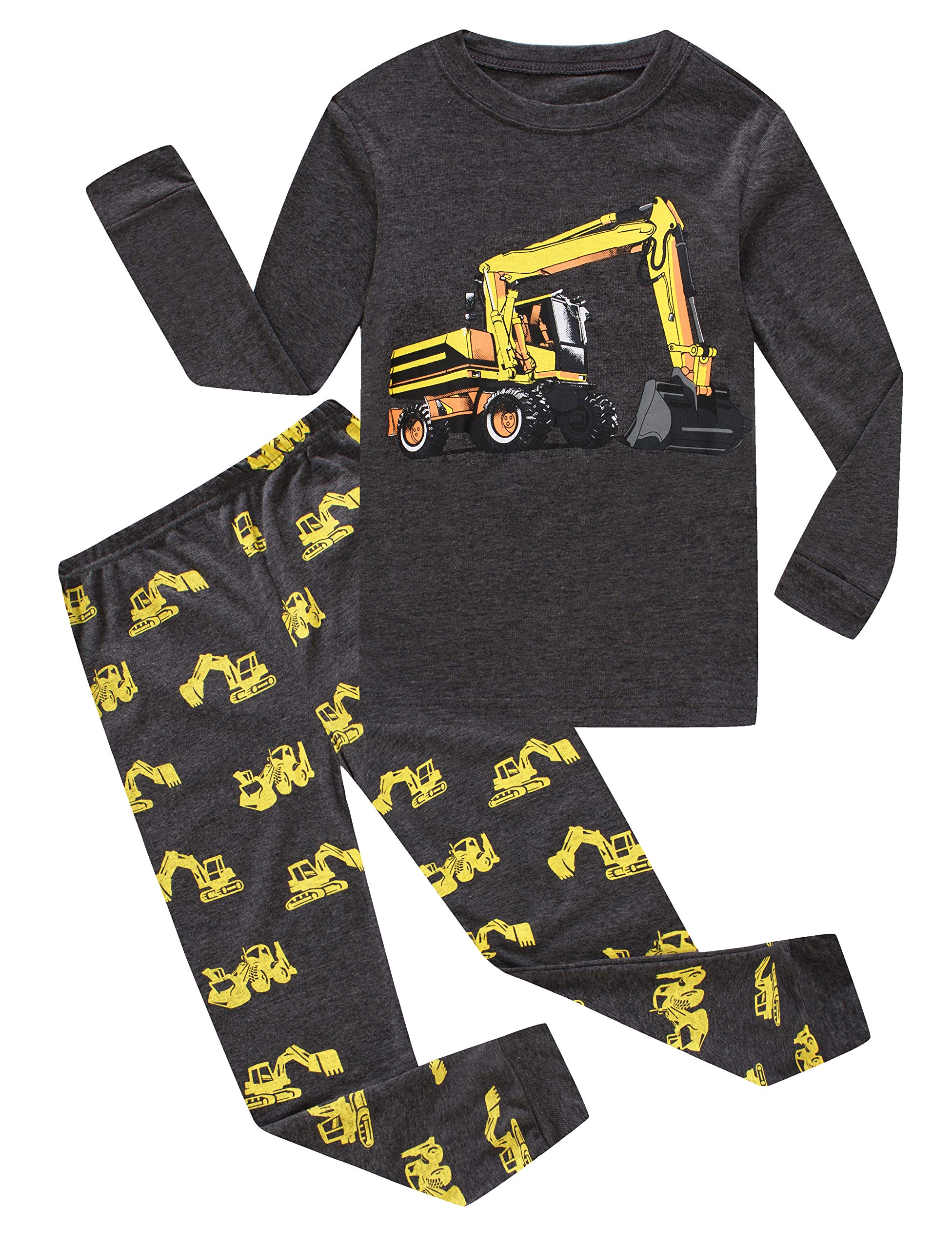 Family Feeling Kids & Toddler Boys Pajamas 2 Piece Pjs Set 100% Cotton Sleepwear