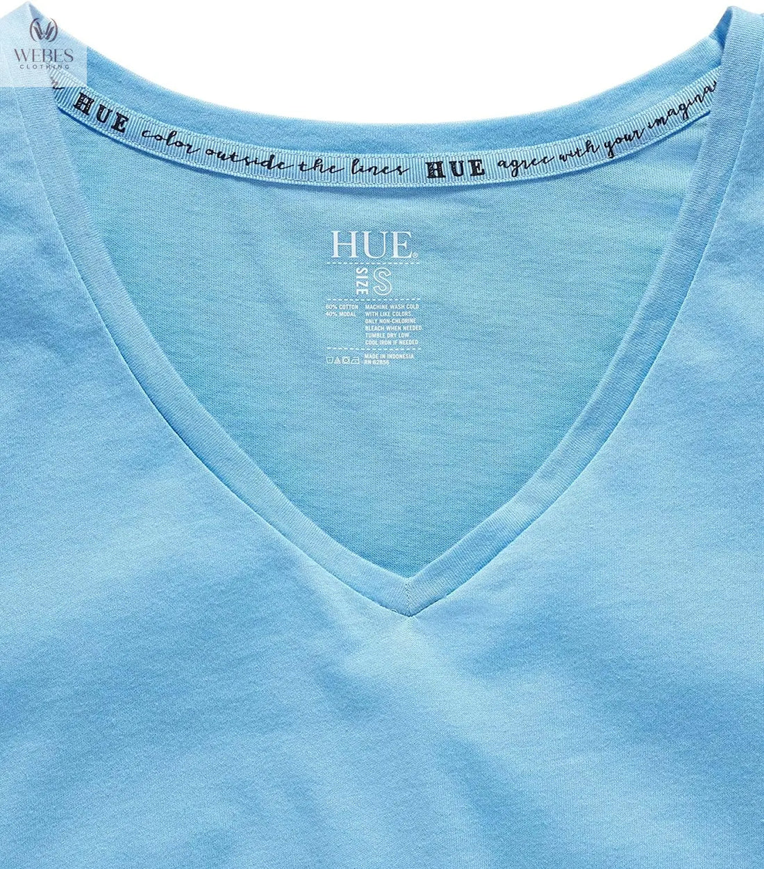 HUE Womens Sleepwell Basic Short Sleeve V-Neck T-Shirt for Lounging Or Sleeping, Made with Temperature Regulating Technology