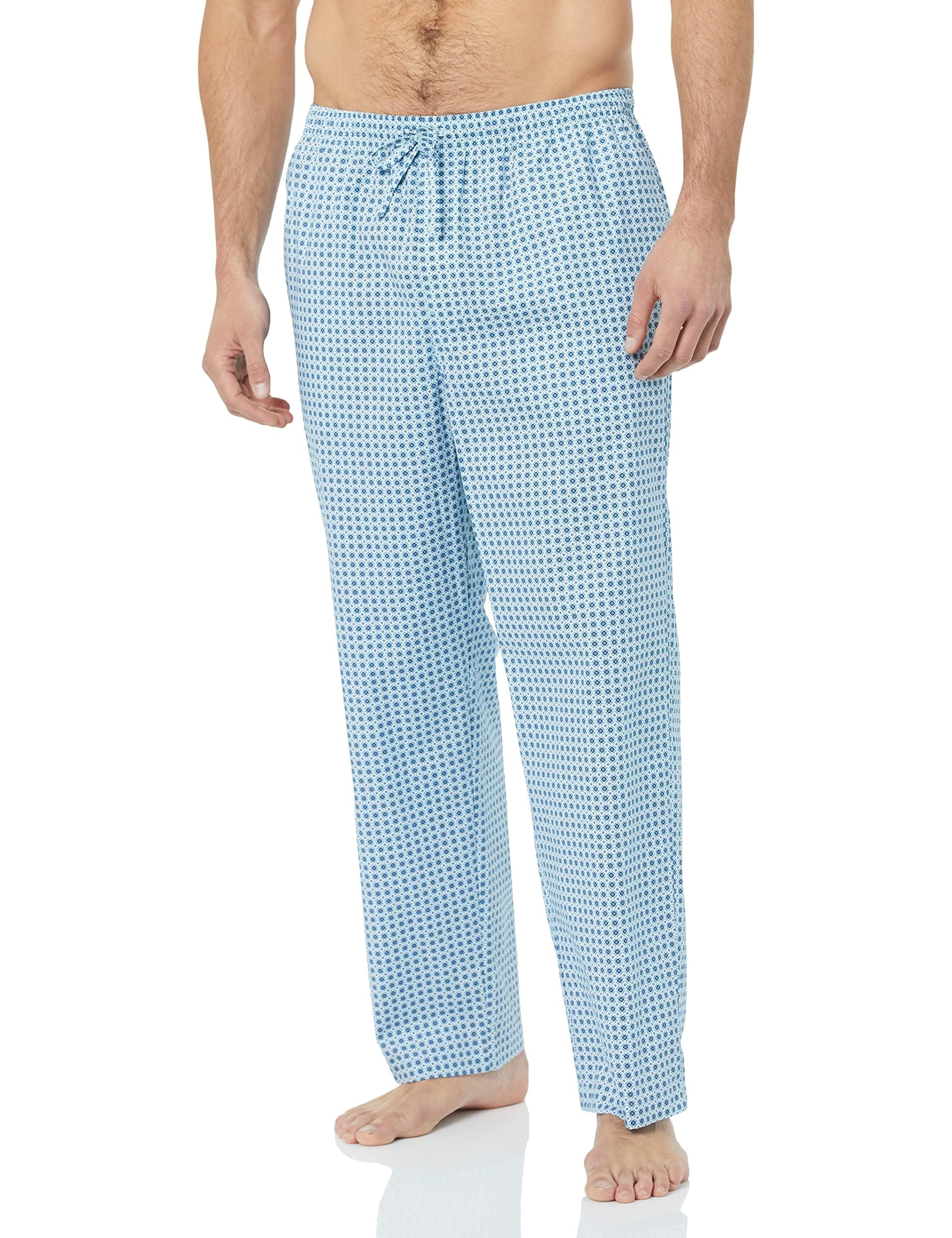 Amazon Essentials Men's Cotton Poplin Straight-Fit Pajama Pants with Pockets, Elastic Waist, Drawstring WEBE CLOTHING