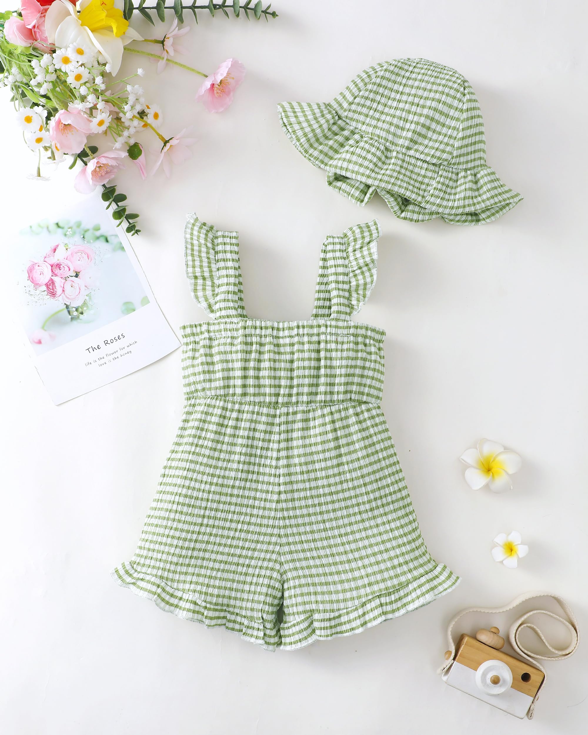 XUANHAO Baby Girl Clothes Summer Romper Outfits for Girls Cute Infant Toddler One-Piece Jumpsuit Ruffle Shorts Sets 6M-3Y WEBE CLOTHING