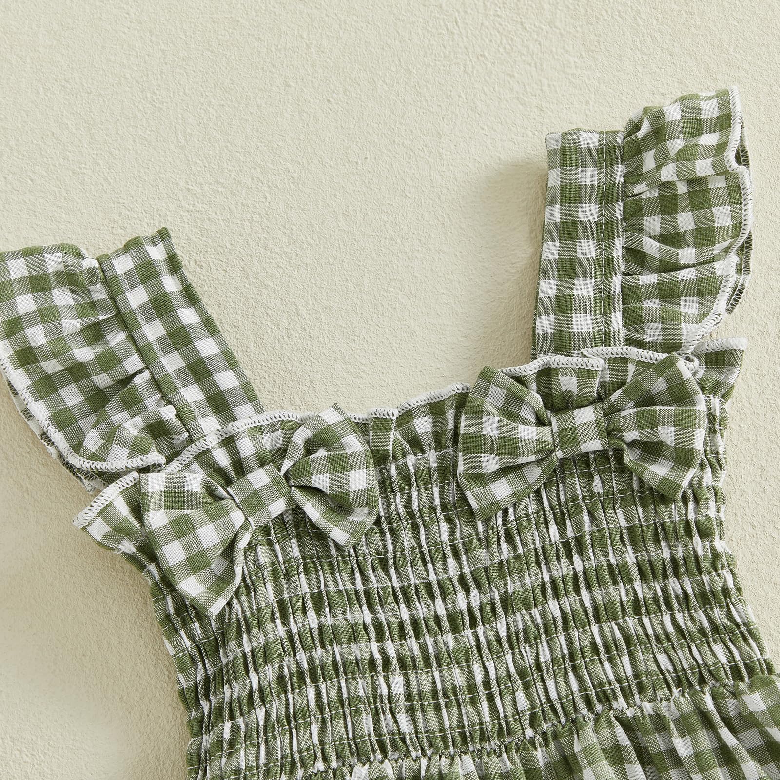 Baby Girl Clothes Infant Summer Outfits Set Plaid Ruffle Sleeve Shirt Tops and Bloomers Shorts WEBE CLOTHING