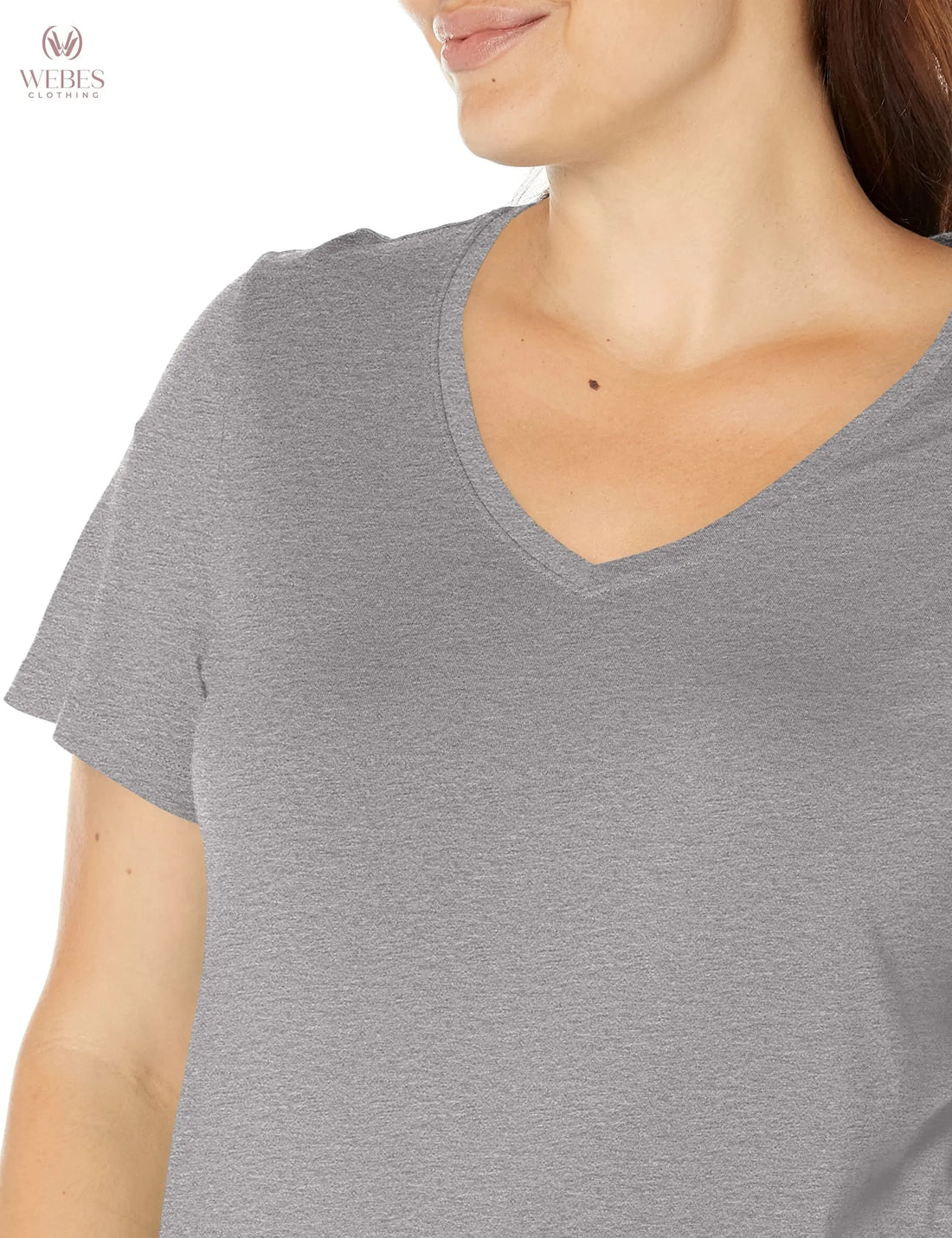 HUE Womens Sleepwell Basic Short Sleeve V-Neck T-Shirt for Lounging Or Sleeping, Made with Temperature Regulating Technology