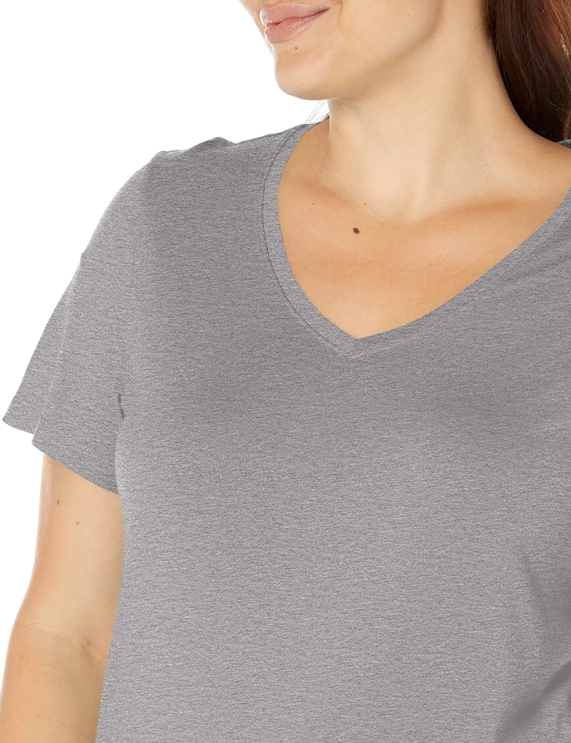HUE Womens Sleepwell Basic Short Sleeve V-Neck T-Shirt for Lounging Or Sleeping, Made with Temperature Regulating Technology