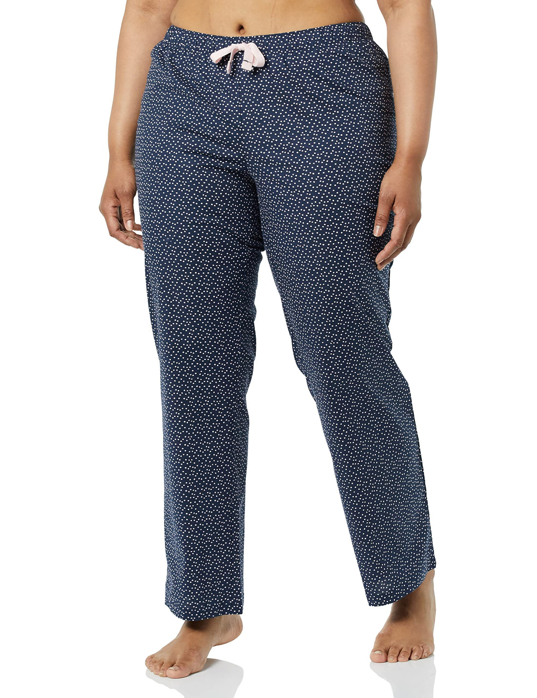 Amazon Essentials Women's Cotton Pajama Pants, Breathable Poplin Sleep Pant with Drawstring Elastic Waist