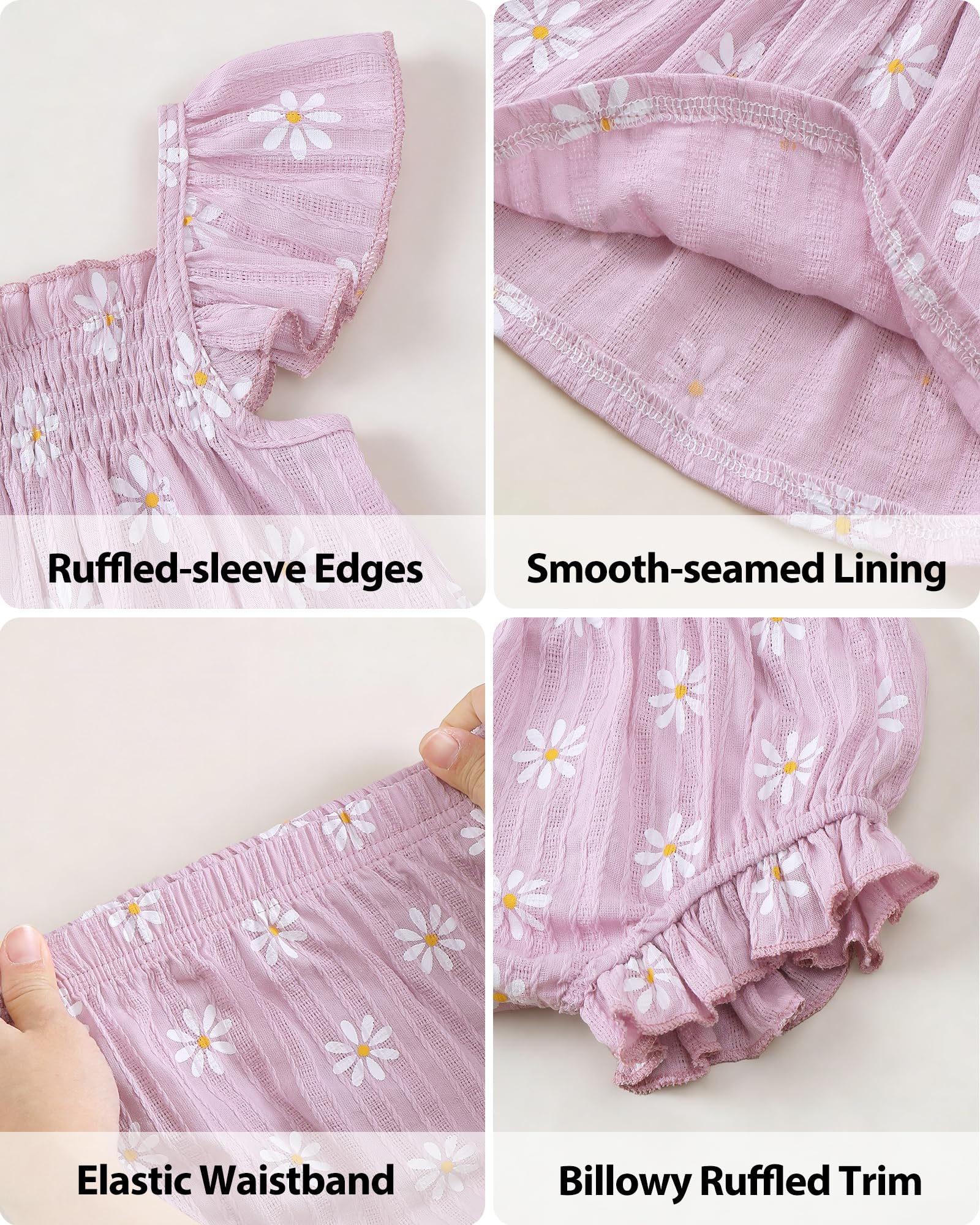 Jecson Newborn Baby Girl Summer Clothes Infant Girl Outfits Sleeveless Ruffle Top and Bloomers Shorts Set 0 3 6 12 Month WEBE CLOTHING