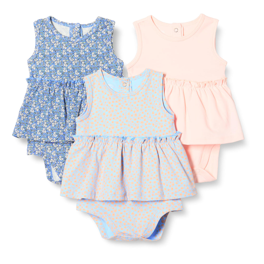 Amazon Essentials Baby Girls' Sleeveless Bodysuit Dress, Pack of 3 WEBE CLOTHING