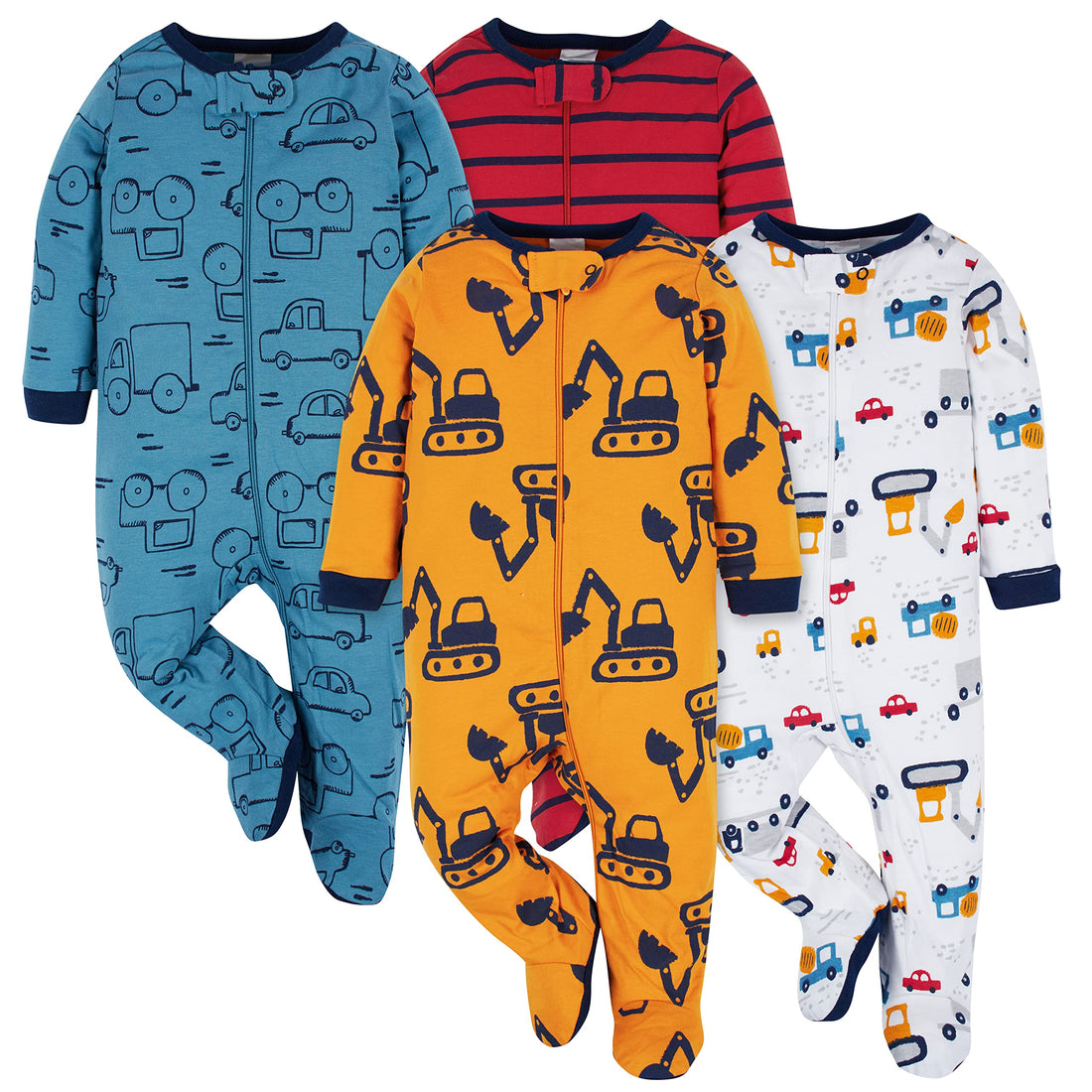 Onesies Brand Baby Boys 4-Pack Sleep 'N Play Footies