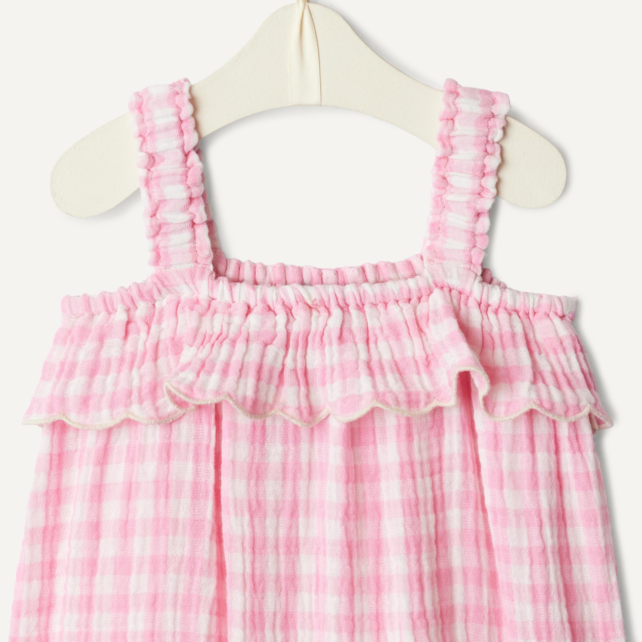 Amazon Essentials x Sofia Grainge Baby Girls' Cotton Gauze Sleeveless Romper WEBE CLOTHING