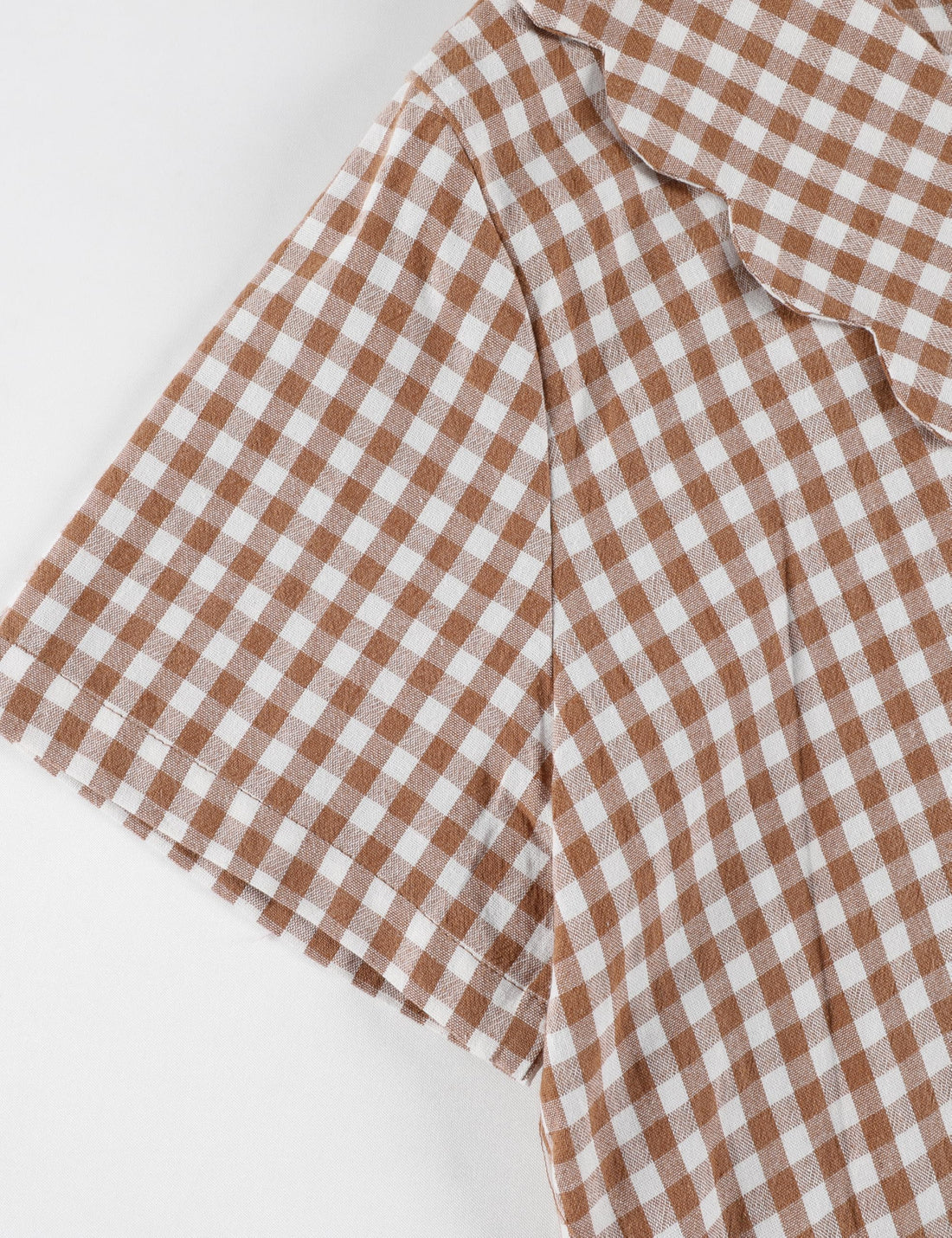 Tanming Womens Gingham 2 Piece Pajamas Sets Puff Sleeve Babydoll Shirt Ruffle Pants Pj Lounge Set Sleepwear WEBE CLOTHING