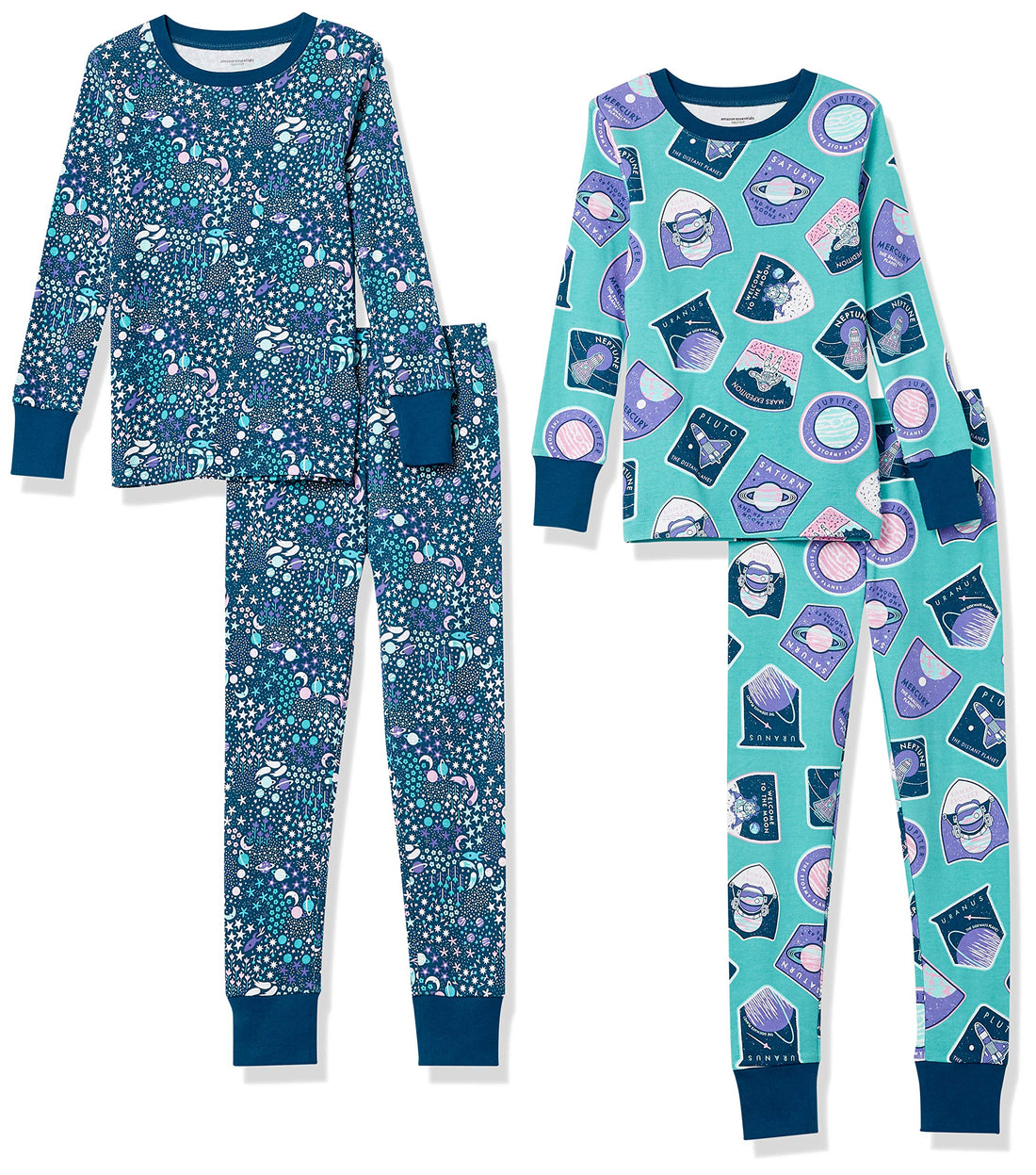 Amazon Essentials Babies, Toddlers and Boys' Snug-Fit Cotton Pajama Set, Multipacks