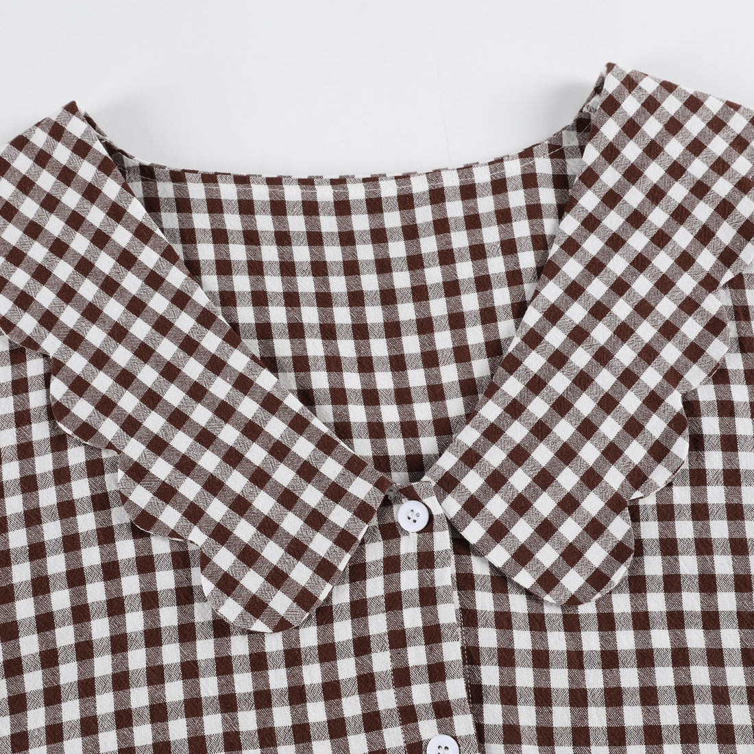 Tanming Womens Gingham 2 Piece Pajamas Sets Puff Sleeve Babydoll Shirt Ruffle Pants Pj Lounge Set Sleepwear WEBE CLOTHING