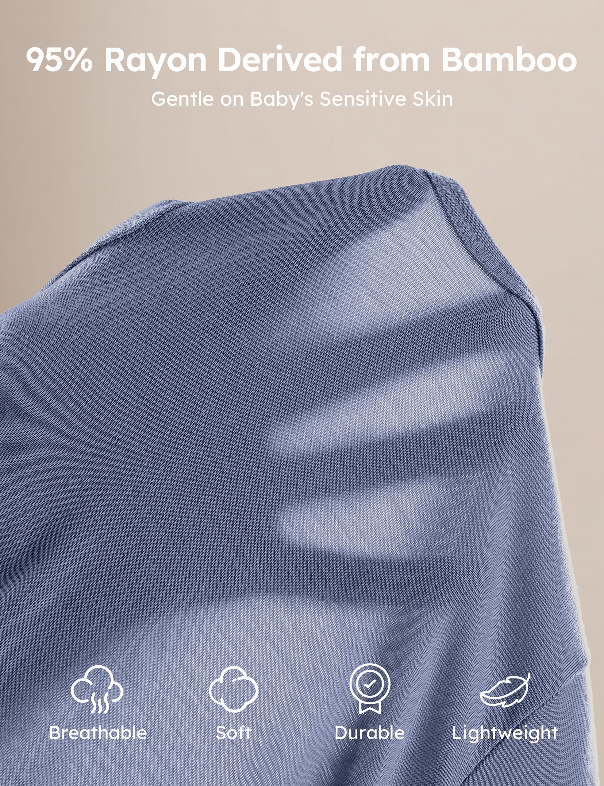 Yoofoss Rayon Made From Bamboo Baby Pajamas 3pcs Newborn Sleepers For Boy Girl Clothes, 0-3 3-6 6-9 Months Footed Pjs