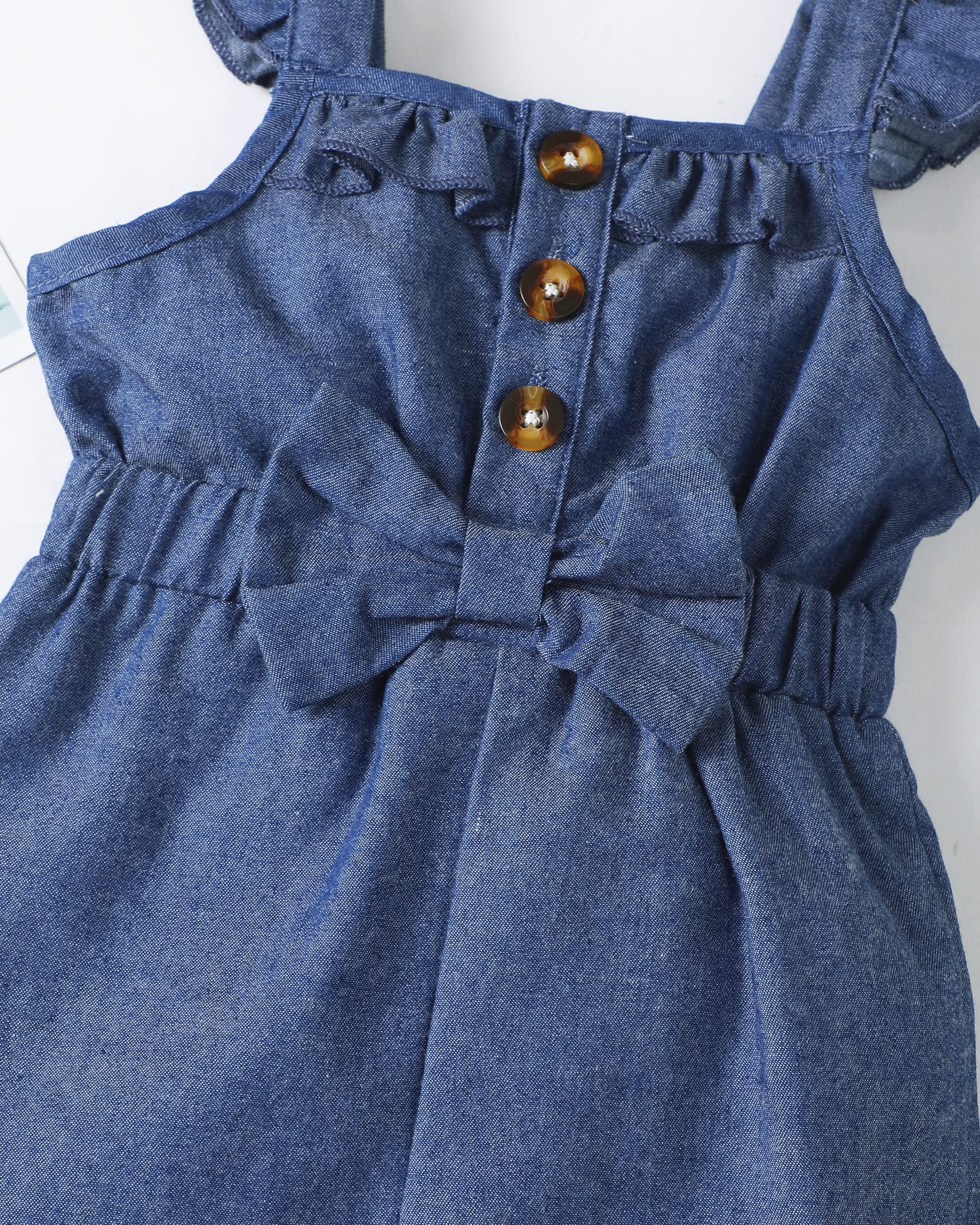 XUANHAO Baby Girl Clothes Summer Romper Outfits for Girls Cute Infant Toddler One-Piece Jumpsuit Ruffle Shorts Sets 6M-3Y WEBE CLOTHING