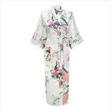 Silk Bathrobe Women Satin Kimono Robes For Women Floral Robes Bridesmaids Long Kimono Robe Bride Silk Robe Dressing Gown