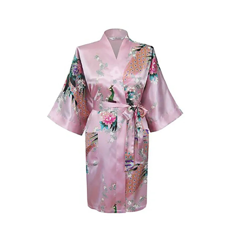Silk Kimono Robe Bathrobe Women Satin Robe Robe Longue Femme For Women Night Sexy Robes Night Grow For Bridesmaid Summer