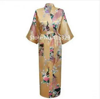 Silk Bathrobe Women Satin Kimono Robes For Women Floral Robes Bridesmaids Long Kimono Robe Bride Silk Robe Dressing Gown