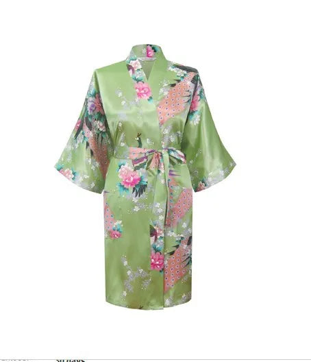 Silk Kimono Robe Bathrobe Women Satin Robe Robe Longue Femme For Women Night Sexy Robes Night Grow For Bridesmaid Summer