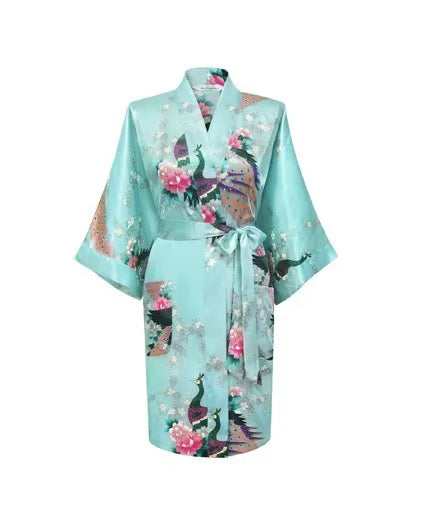 Silk Kimono Robe Bathrobe Women Satin Robe Robe Longue Femme For Women Night Sexy Robes Night Grow For Bridesmaid Summer