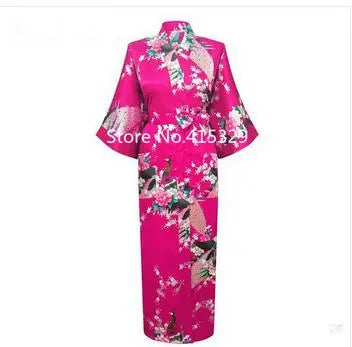 Silk Bathrobe Women Satin Kimono Robes For Women Floral Robes Bridesmaids Long Kimono Robe Bride Silk Robe Dressing Gown