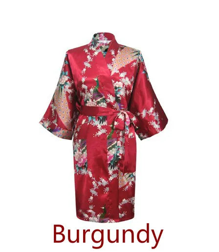 Silk Kimono Robe Bathrobe Women Satin Robe Robe Longue Femme For Women Night Sexy Robes Night Grow For Bridesmaid Summer