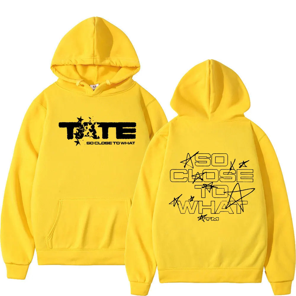 Men Women Clothing Long Sleeve Hooded Sweatshirts Tate McRae So Close To What Album Hoodies Fleece Vintage Oversized Pullovers