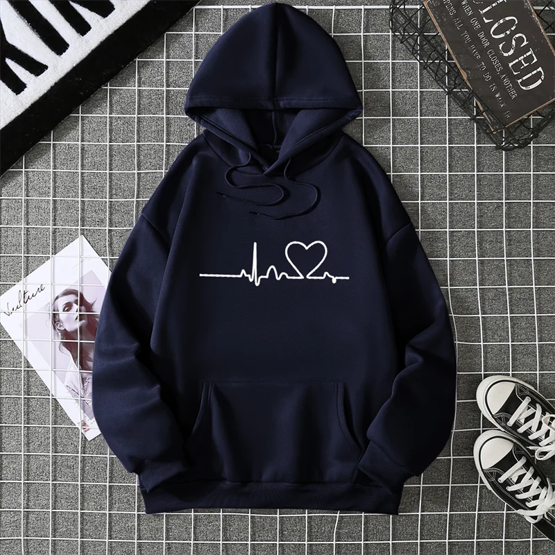 2025 Winter New Women's Hoodie High Street Unisex style Double Pockets Sweatshirts Outerwear Plus-Size Women's Clothing CYXX247