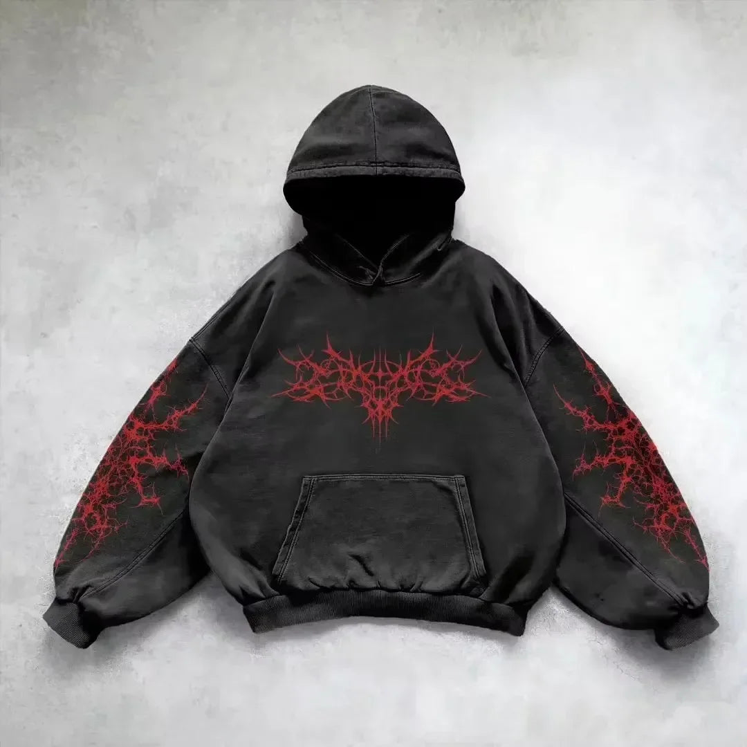 Y2K New American Tapout Zipper Hoodie Sweatshirt Men Hip Hop Letter Retro Graphic Embroidery Hoodie Jacket Clothes Streetwear