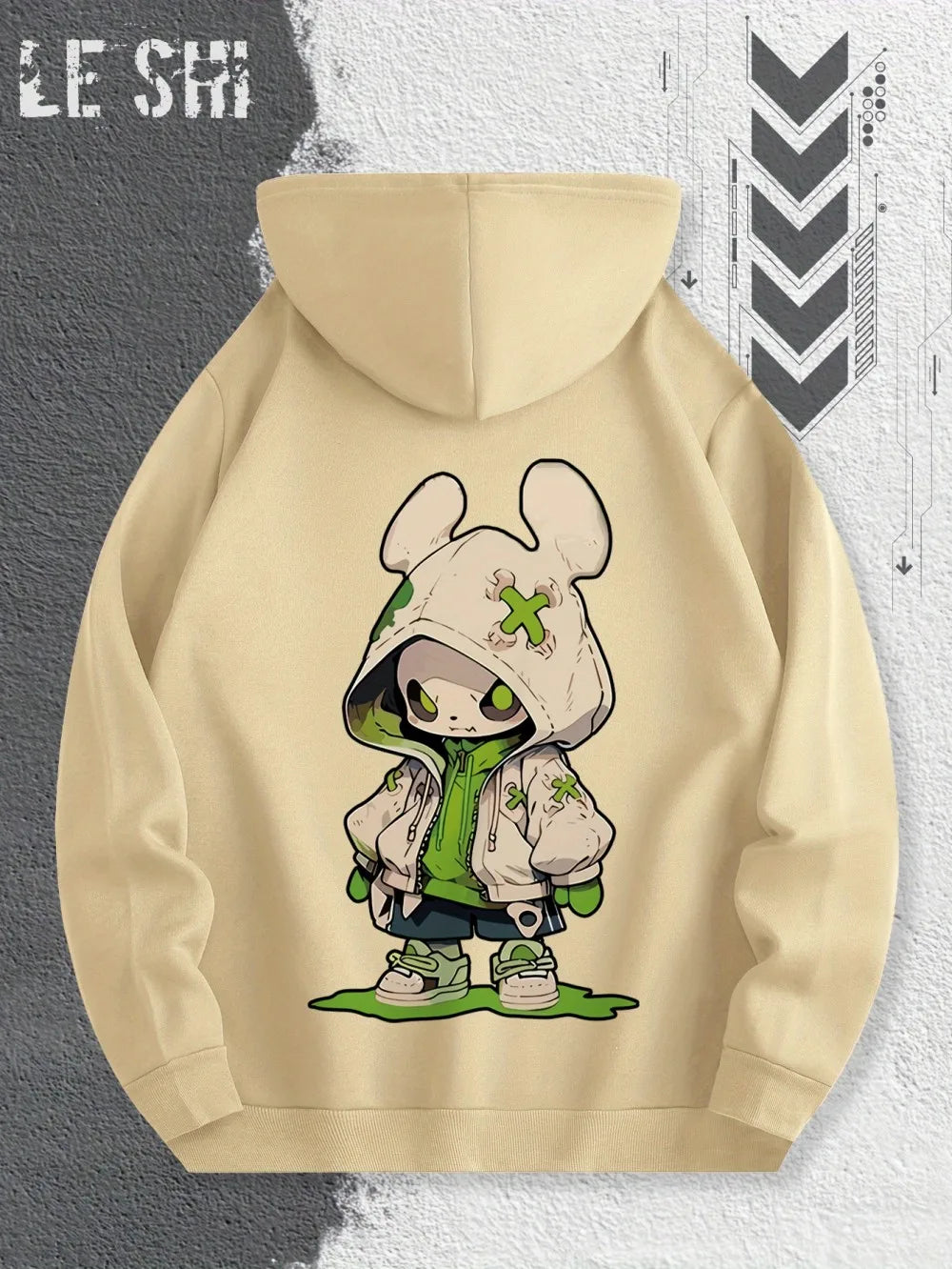2025 Hot Selling Autumn Men's Trendy Cartoon Character Printed Soft and Comfortable Hoodie Outdoor Urban Street Style Clothing