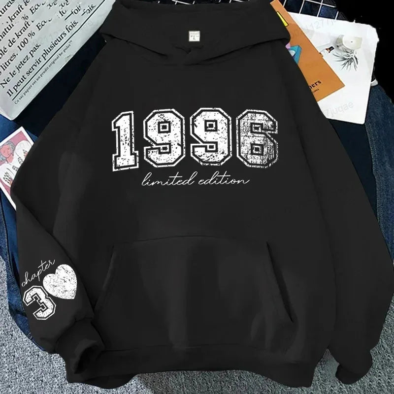 Fashion Womens Hoodies 30th Birthday Hoodies Sweatshirts Personalized Limited Edition 1996 Hooded Sweatshirts Vintage Clothes