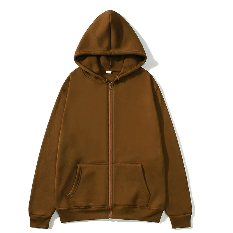 Women Fleece Zip Up Hoodies Running Sports Sweatshirts Fashion Female Classic Casual Zipper Jackets Y2k Hip Hop Streetwear