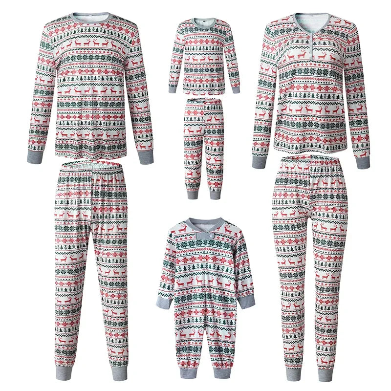 Christmas Family Matching Pajamas New Year Xmas Father Mother Kids Baby Clothes Set Dad Mom And Daughter Son Pyjamas Outfit