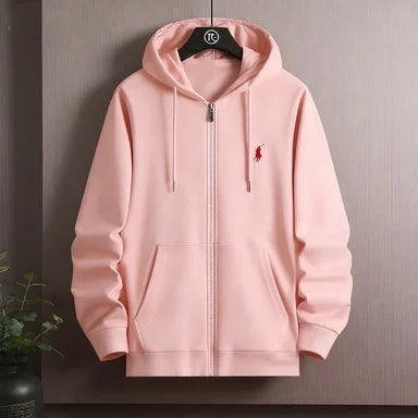 Trendy Printed Sports Zipper Sweatshirt, Casual Men's and Women's Fashion, Youth Sports, Comfortable Hooded Sweatshirt