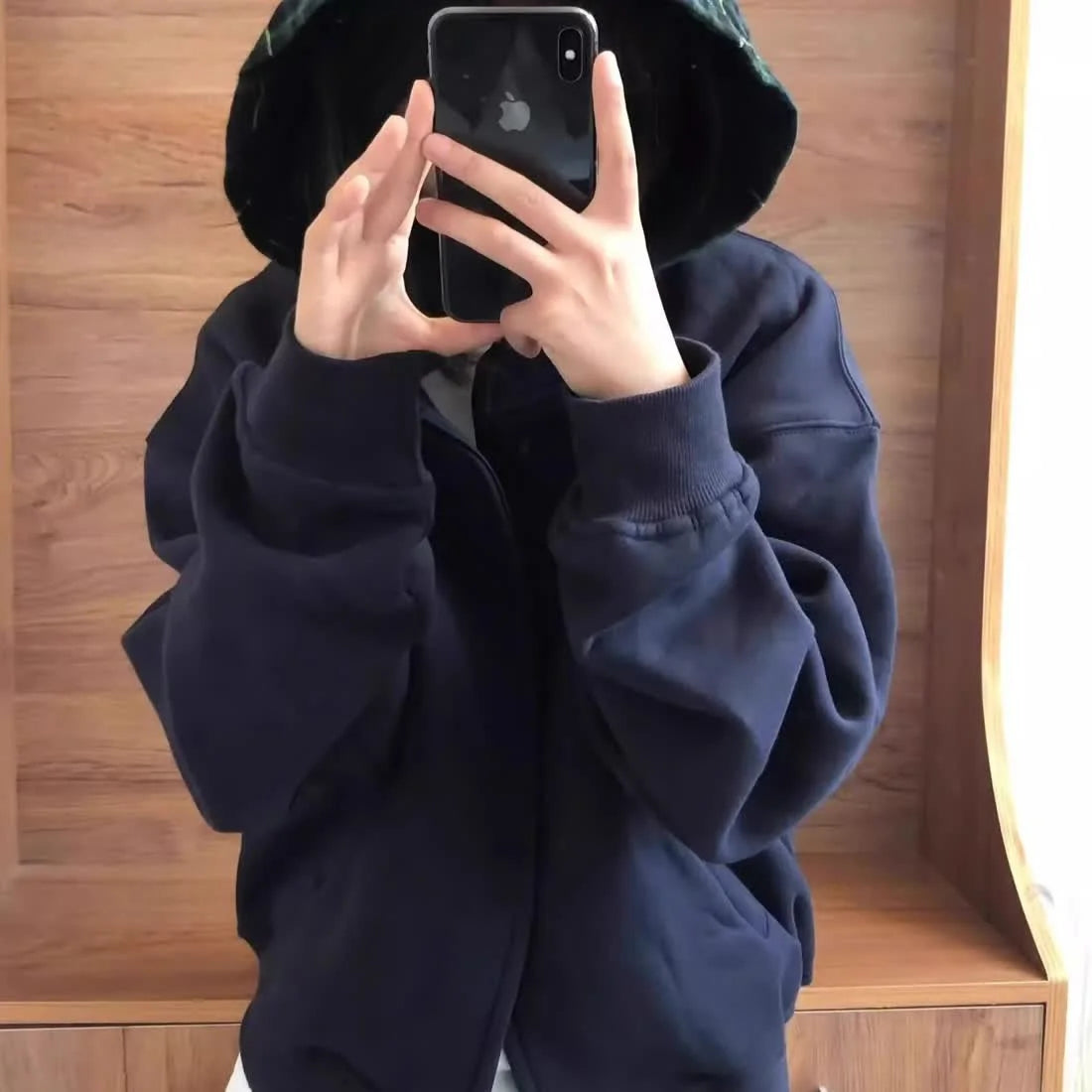 Women Vintage Hoodie Dog Paw Embroidery Plaid Patchwork Hooded Sweatshirt Couple Streetwear Autumn Jacket