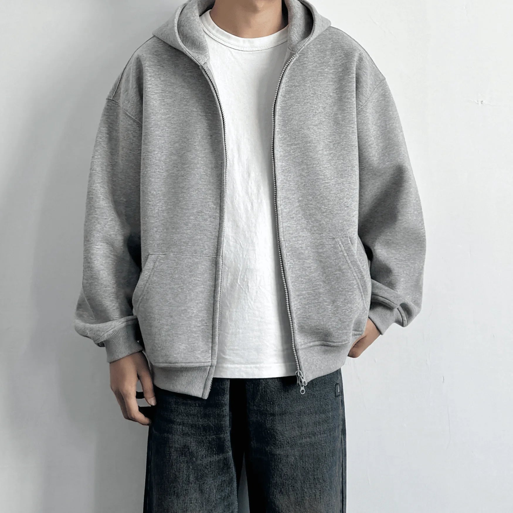 Men's and Women's Universal Warmth Trendy Zippered Hooded Sweatshirt - Fall/Winter Style - Men's - New Long-Sleeved Hooded Sport