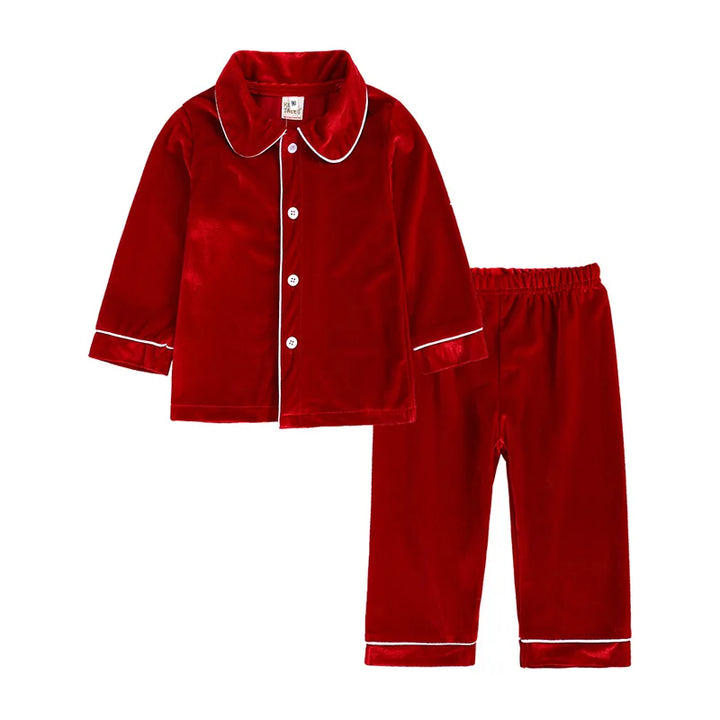 Winter Holiday Flannel Pajamas Set for Mom Daughter Dad Son Matching Outfits Velvet Pyjamas Xmas Look Wear Warm Thick Sleepwear