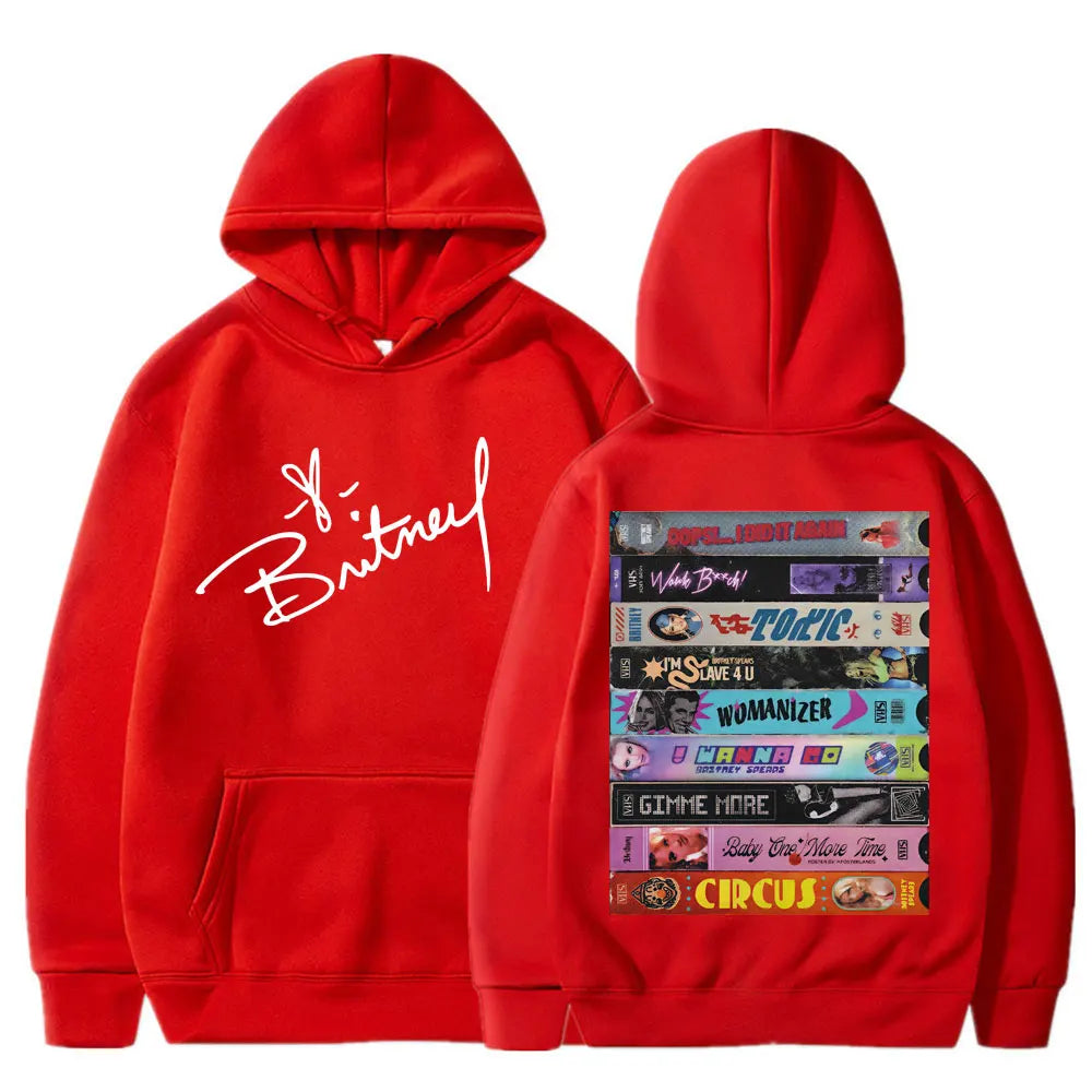 Hot Sale Hoody Singer Britney Spears Album Cover Graphic Hoodie Men Women Long-sleeved Clothing Casual Top Harajuku Sweatshirt