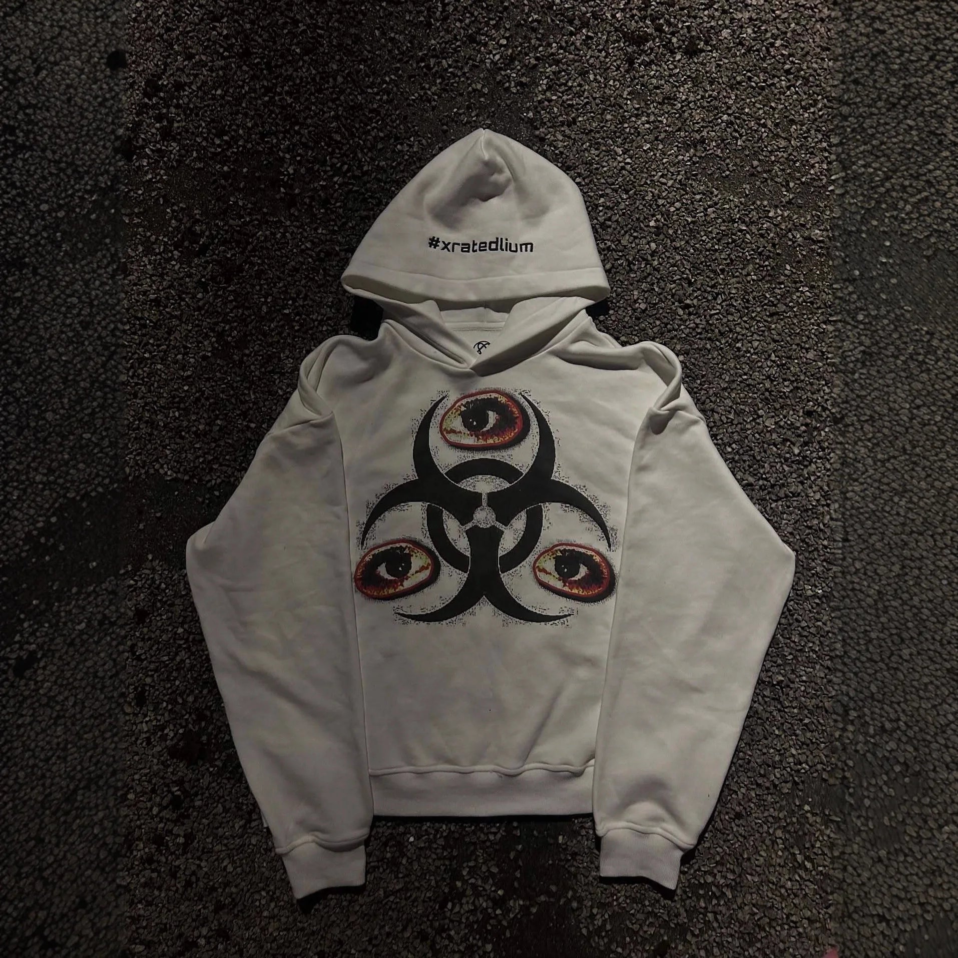 2026 Fall Winter New Trendsetters Must Have Dark Quirky Printed Hooded Sweatshirt Unisex Street Style Casual Hoodie Top