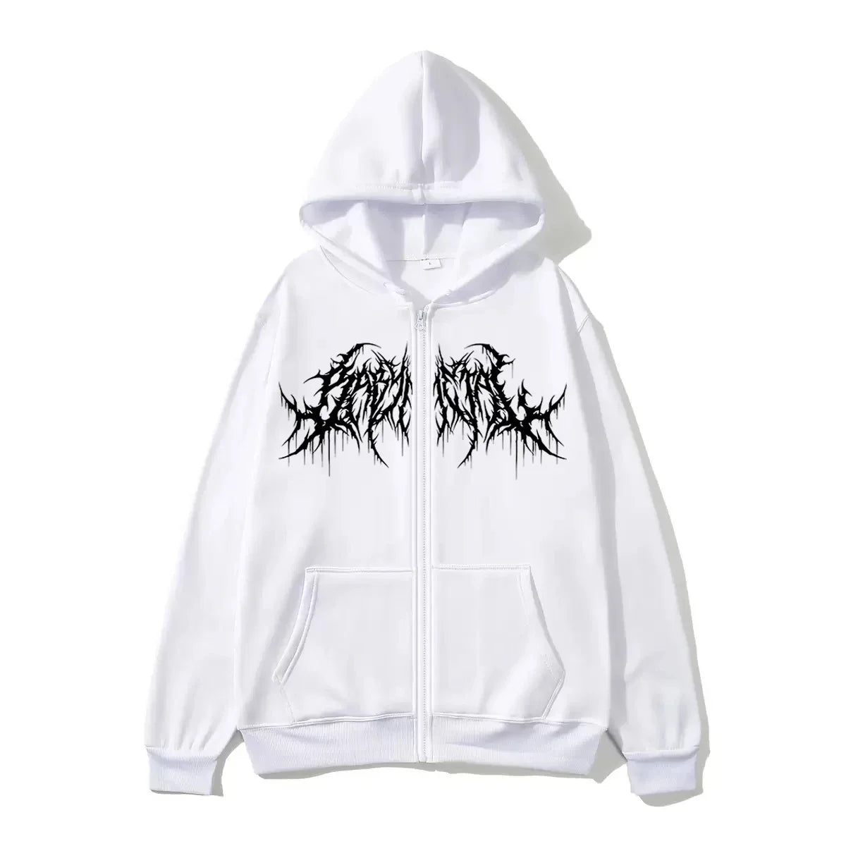Y2K Zip-Up Hoodie, Men, Clothes with Graphic Prints, Hip Hop Style, Gothic 2025 Autumn Winter Keep Warm Long Sleeves Sweatshirt