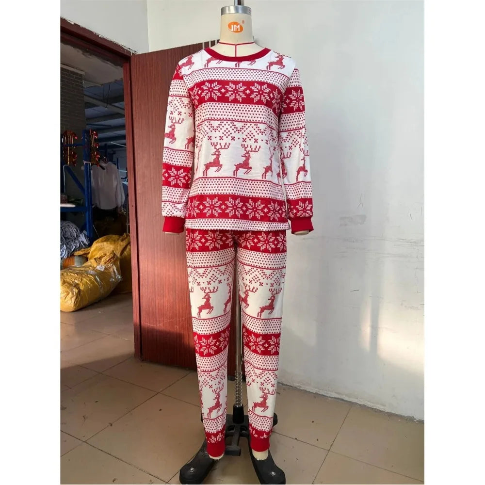 Christmas Family Matching Pyjamas Homewear 2 Pieces Suit Adult Kids Sleepwear New Year's Costume Merry Christmas Gift