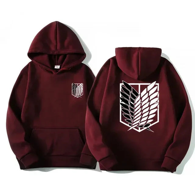 Japan Anime Attack on Titan Men Hoodies Spring Autumn Hip Hop Casual Pullover Top Hoodie Fashion Sweatshirts Jogging Sportswear