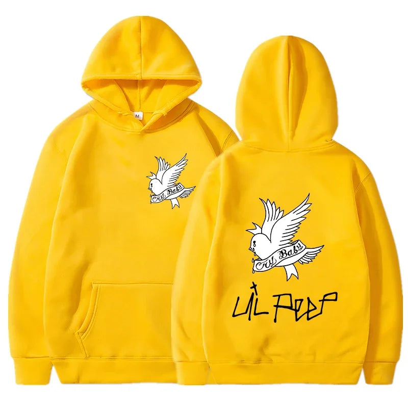 New autumn/winter men's Lil Peep printed hoodie and hoodie Sporty women's fashion Casual hip-hop Harajuku Street hip-hop top