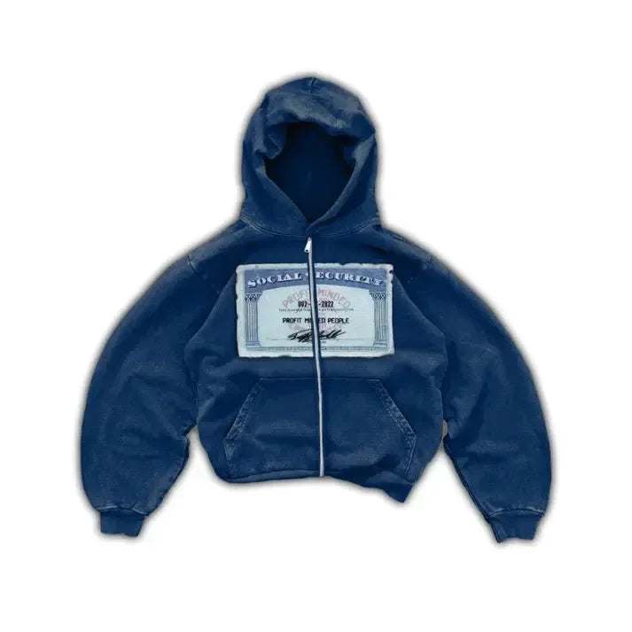 2000s New PM Fashion Men Hoodies Harajuku Hip Hop Printing Long Sleeve Coats Loose zipper Hooded Sweatshirt Men Women Streetwear