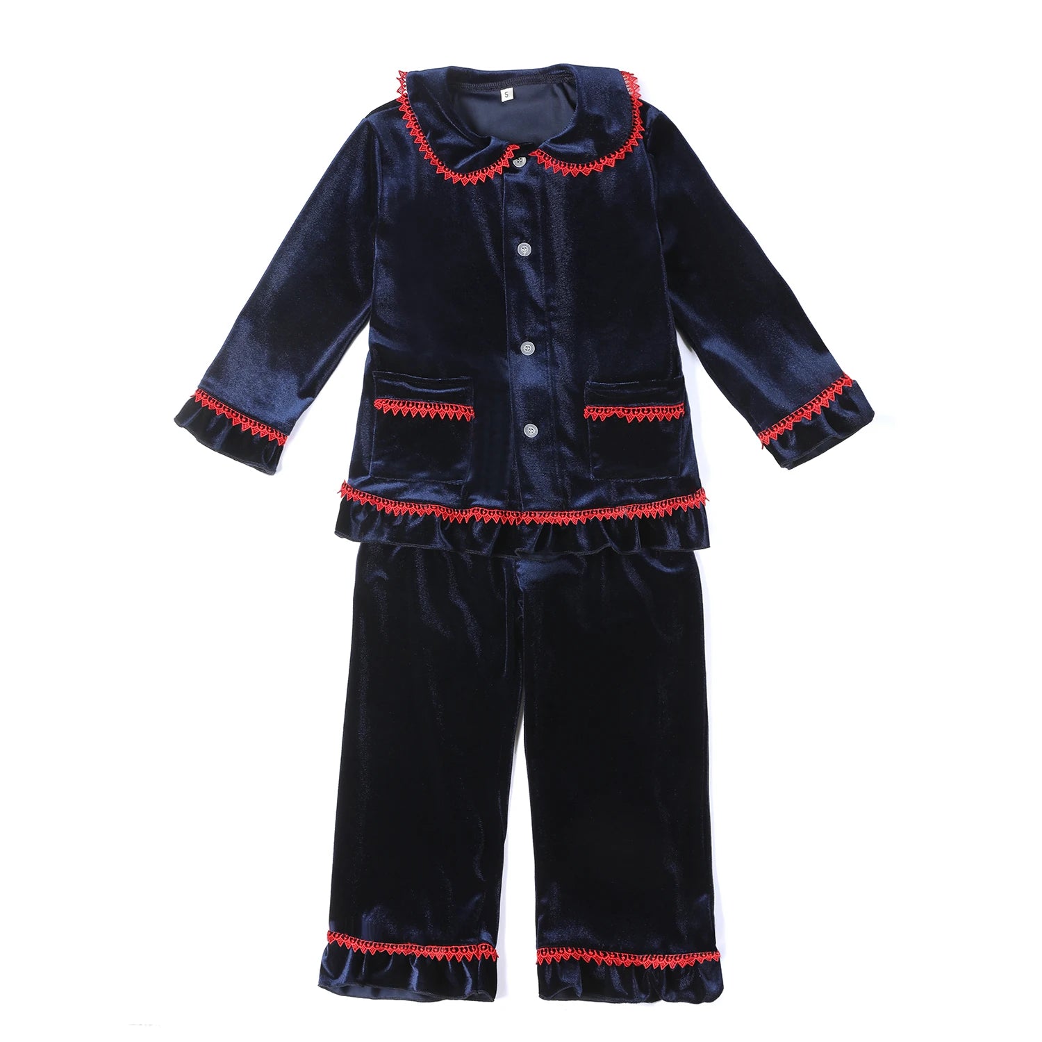 Mudbala Baby Boys Red Velvet Christmas Pyjamas Family Classic Luxury Toddler Girls Sibling Matching Kids Pajamas Set