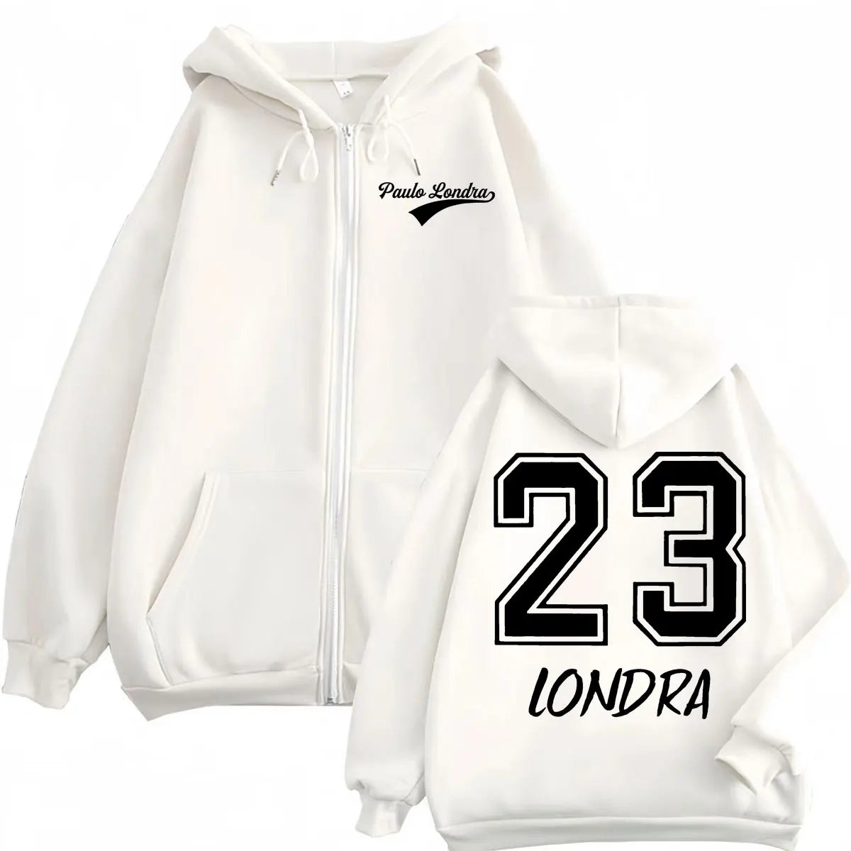 Rapper Paulo Londra Merch Zipper Hoodies Men Women Clothing Harajuku Hip Hop Zip Up Pullovers Fashion Casual Hooded Sweatshirts