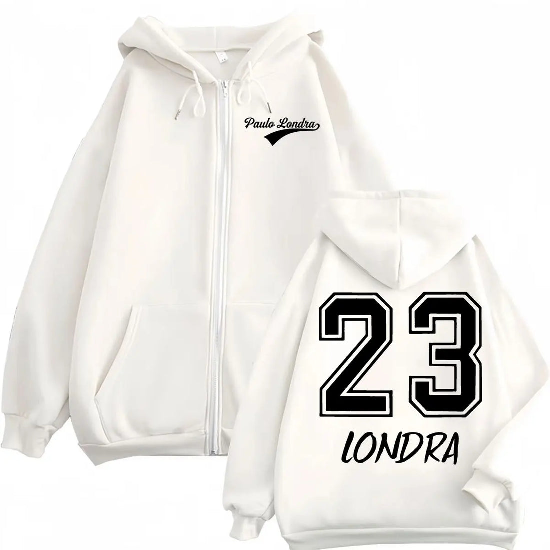 Rapper Paulo Londra Merch Zipper Hoodies Men Women Clothing Harajuku Hip Hop Zip Up Pullovers Fashion Casual Hooded Sweatshirts