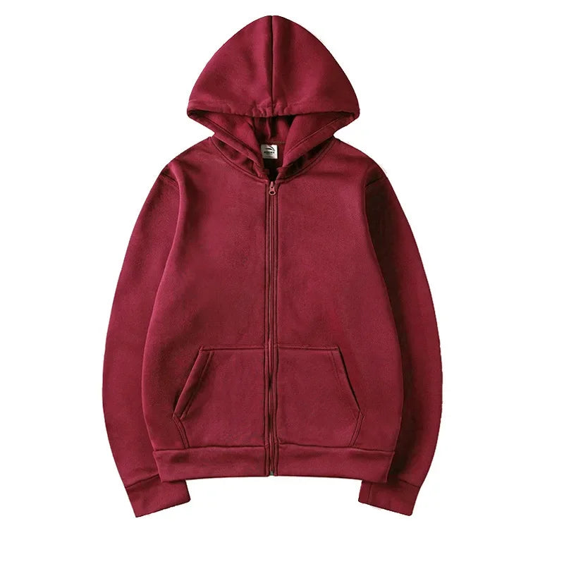 Women Fleece Zip Up Hoodies Running Sports Sweatshirts Fashion Female Classic Casual Zipper Jackets Y2k Hip Hop Streetwear